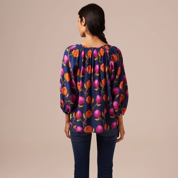 NWT Tucker The Classic Cotton Silk Button-Down Blouse Watercolor Print MSRP$295 - Picture 13 of 13